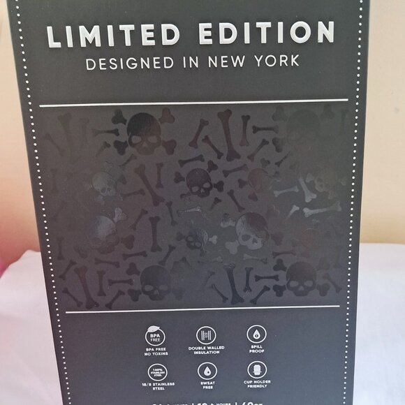 Hydrapeak Limited Edition Halloween Bling Bedazzled Skull Tumbler. BNWT/BOX. - Picture 6 of 10